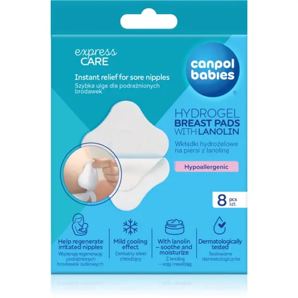 Canpol babies Canpol babies Hydrogel Breast Pads hidrogel prsni jastučići za brže zacjeljivanje s lanolinom 8 kom