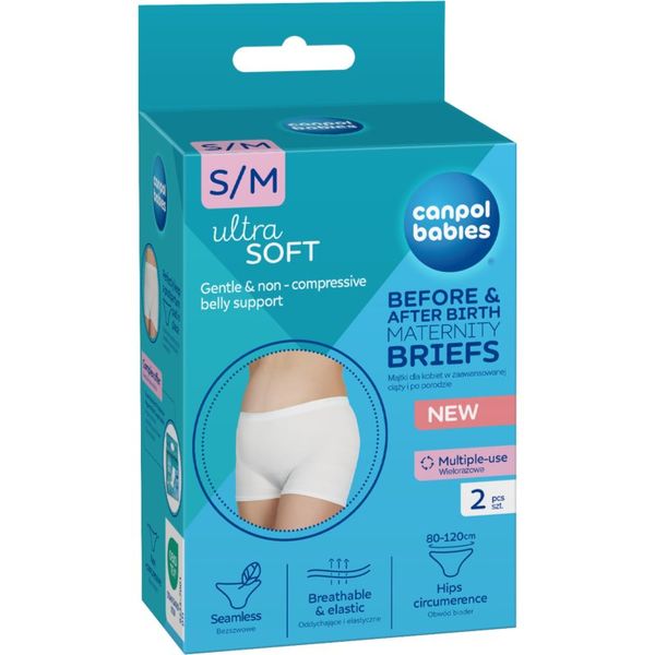 Canpol Babies Canpol babies Maternity Briefs gaćice za trudnice i razdoblje nakon poroda 2 u 1 veličina S/M 2 kom