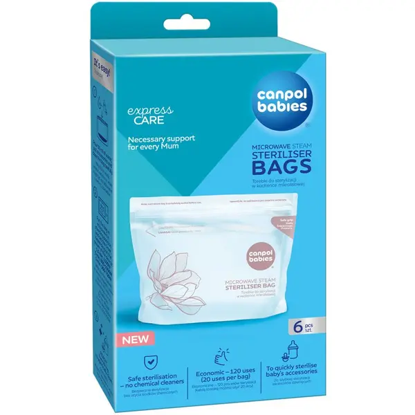 Canpol babies Canpol babies Microwave Sterilization Bags vrećice za sterilizaciju za mikrovalnu 6 kom