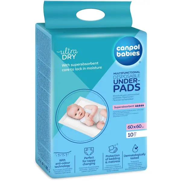 Canpol babies Canpol babies Multifunctional Underpads jednokratne podloge za previjanje 60x60 cm 10 kom