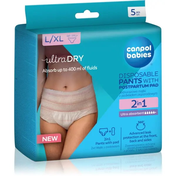 Canpol babies Canpol babies Pants With Postpartum Pad gaćice nakon poroda jednokratne 2u1 L/XL 5 kom
