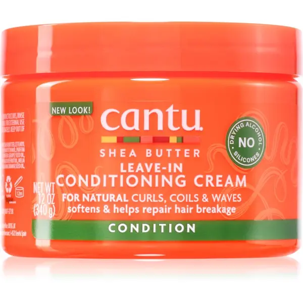 CANTU CANTU Shea Butter Leave-In Conditioning Cream regenerator bez ispiranja za valovitu i kovrčavu kosu 340 g