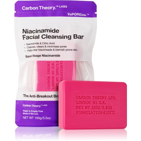 Carbon Theory Carbon Theory Facial Cleansing Bar Niacinamide sapun za čišćenje lica Pink 100 g