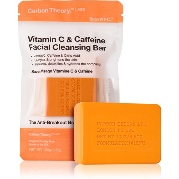 Carbon Theory Carbon Theory Facial Cleansing Bar Vitamin C & Caffeine sapun za čišćenje lica s vitaminom C Orange 100 g