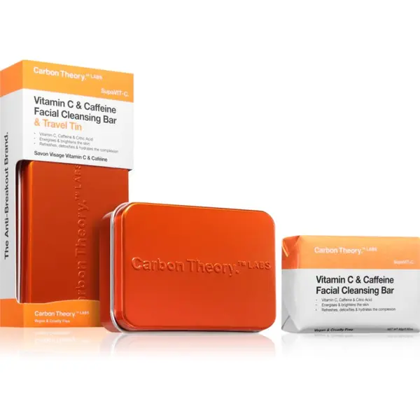 Carbon Theory Carbon Theory SupaVIT-C Facial Cleansing Bar sapun za čišćenje lica s vitaminom C 80 g