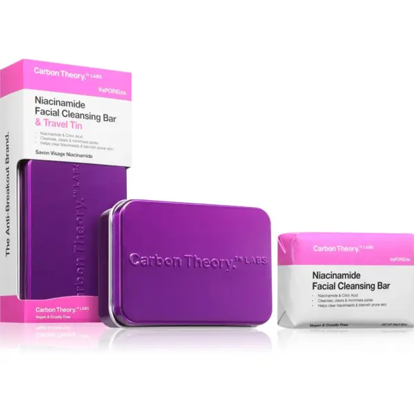 Carbon Theory Carbon Theory Vaporeize Facial Cleansing Bar sapun za čišćenje lica s niacinamidom 80 g