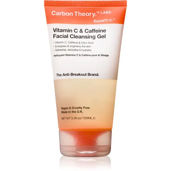 Carbon Theory Carbon Theory Vitamin C & Caffeine gel za čišćenje s osvježavajućim učinkom s kofeinom 100 ml