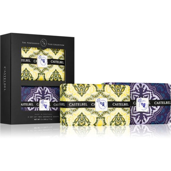 Castelbel Castelbel Tile Cilantro & Lime + Rhubarb & Cassis sapun poklon set 2x200 g