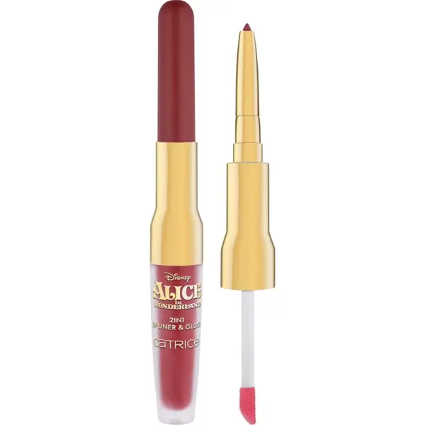 Catrice Catrice Disney Alice in Wonderland ruž za usne i olovka za konturiranje usana 2 u 1 nijansa C02 Always Curious 1.77 g