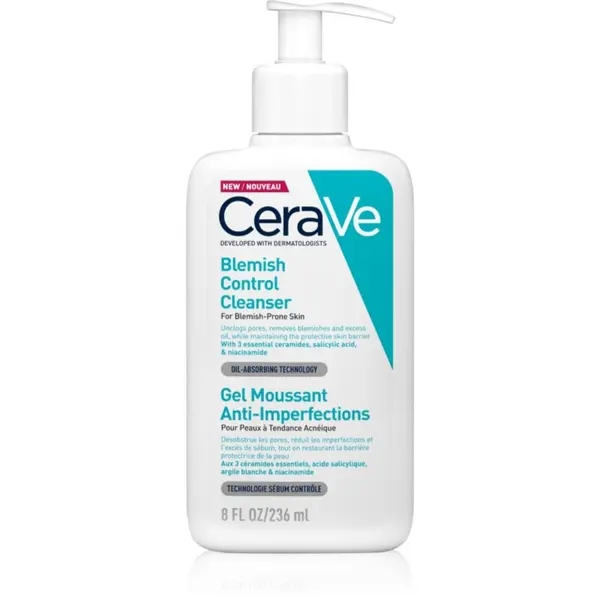 CeraVe CeraVe Cleansers Blemish Control Cleanser gel za čišćenje za nepravilnosti na licu sklono aknama 236 ml
