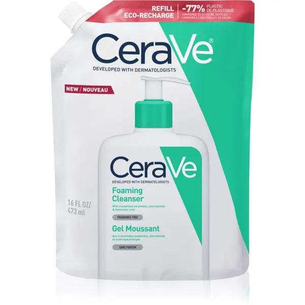 CeraVe CeraVe Cleansers Foaming Cleanser pjenasti gel za čišćenje za normalno i masno lice 473 ml