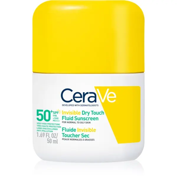 CeraVe CeraVe Invisible Dry Touch Fluid SPF 50+ zaštitni fluid s matirajućim učinkom SPF 50+ 50 ml