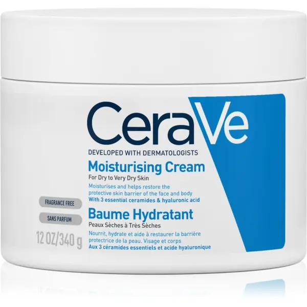 CeraVe CeraVe Moisturizers hidratantna krema za lice i tijelo za suhu i vrlo suhu kožu 340 g