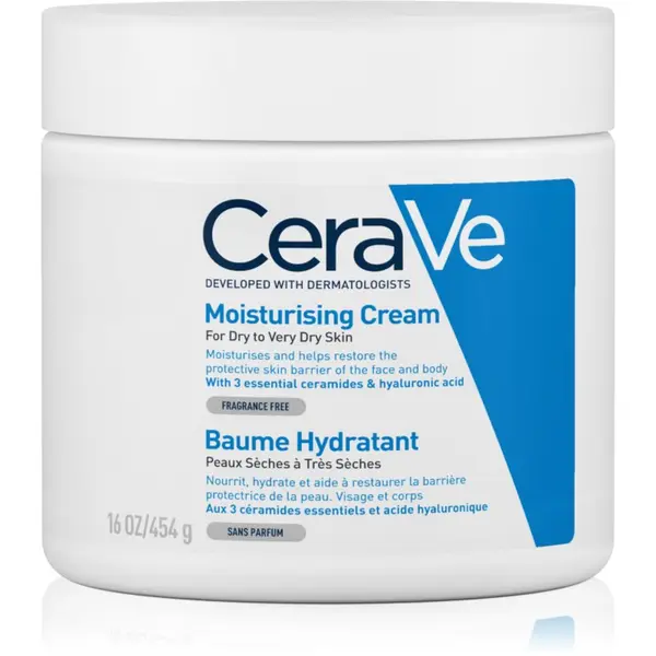 CeraVe CeraVe Moisturizers hidratantna krema za lice i tijelo za suhu i vrlo suhu kožu 454 g