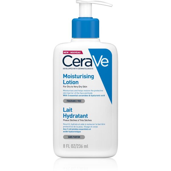 CeraVe CeraVe Moisturizers hidratantno mlijeko za tijelo i lice za suhu i vrlo suhu kožu 236 ml