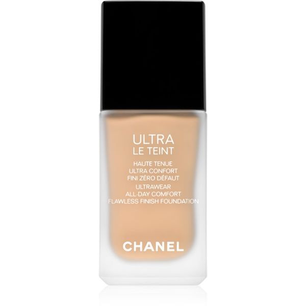 Chanel Chanel Ultra Le Teint Flawless Finish Foundation dugotrajni matirajući puder za ujednačavanje tena lica nijansa 30 Beige 30 ml