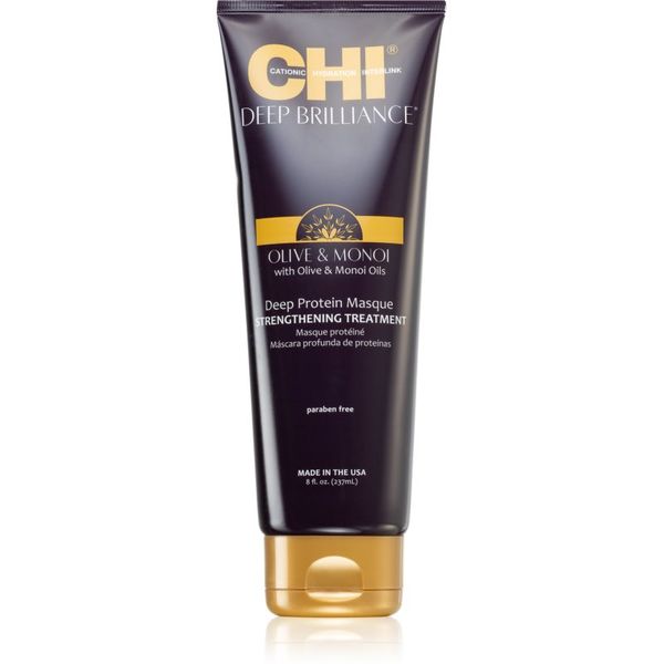 CHI CHI Brilliance Strengthening Treatment osvježavajuća maska za oslabljenu, oštećenu kosu i ispucale vrhove s maslinovim uljem 237 ml