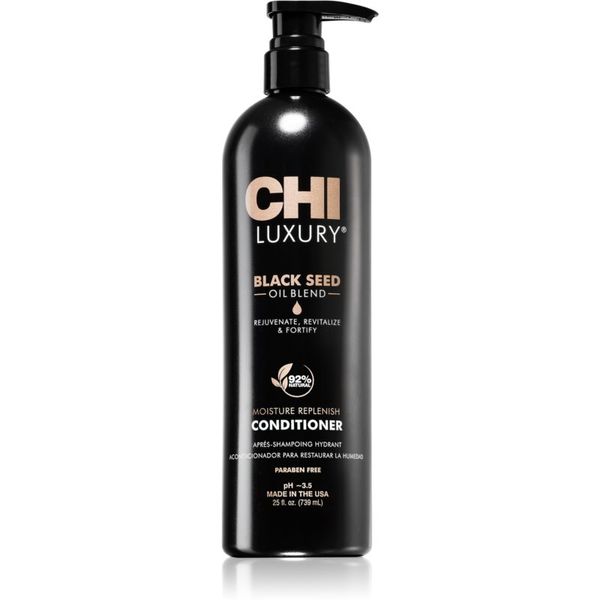 CHI CHI Luxury Black Seed Oil Moisture Replenish Conditioner hidratantni regenerator za jednostavno raščešljavanje kose 739 ml
