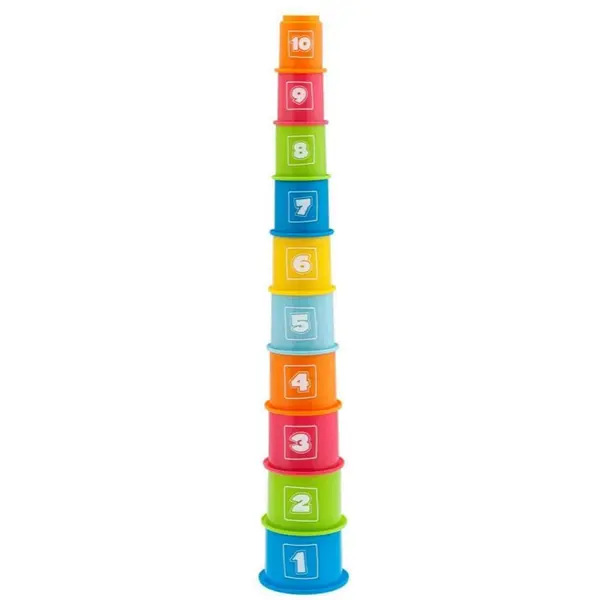 Chicco Chicco 2 in 1 Stacking Cups čašice za slaganje 9m+ 10 kom
