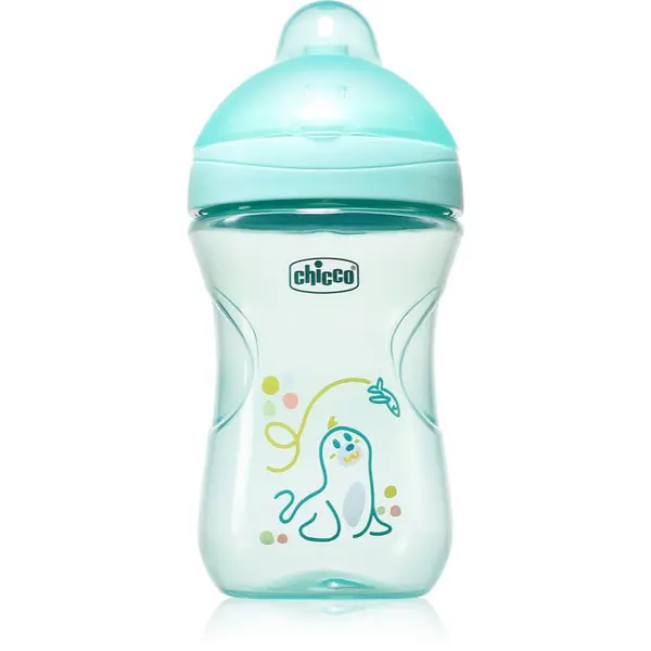 Chicco Chicco Advanced Cup 12m+ šalica za učenje pijenja sa slamkom Teal 266 ml