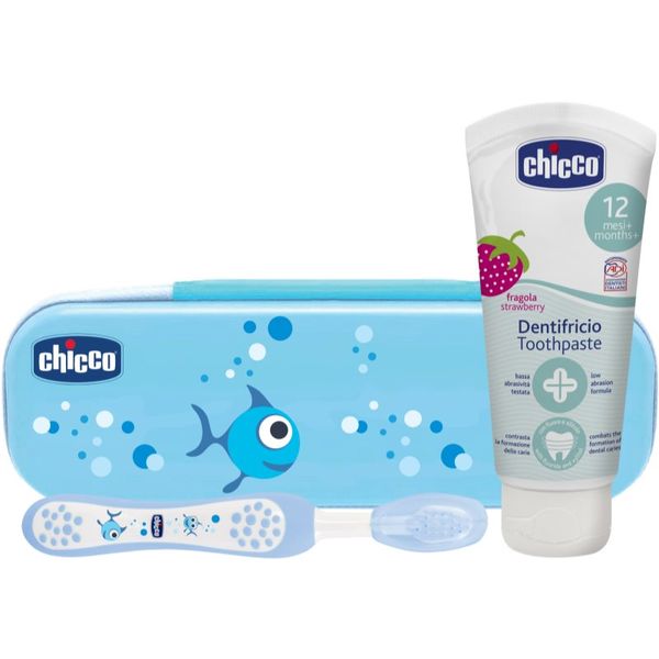 Chicco Chicco Always Smiling Blue set njege za zube Strawberry(za djecu)