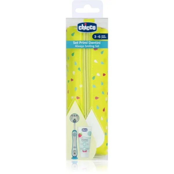 Chicco Chicco Always Smiling Set 3y+ set njege za zube s etuijem Tiger 1 kom