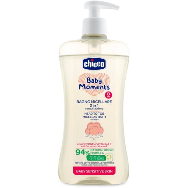 Chicco Chicco Baby Moments Sensitive micelarni šampon za tijelo i kosu 500 ml