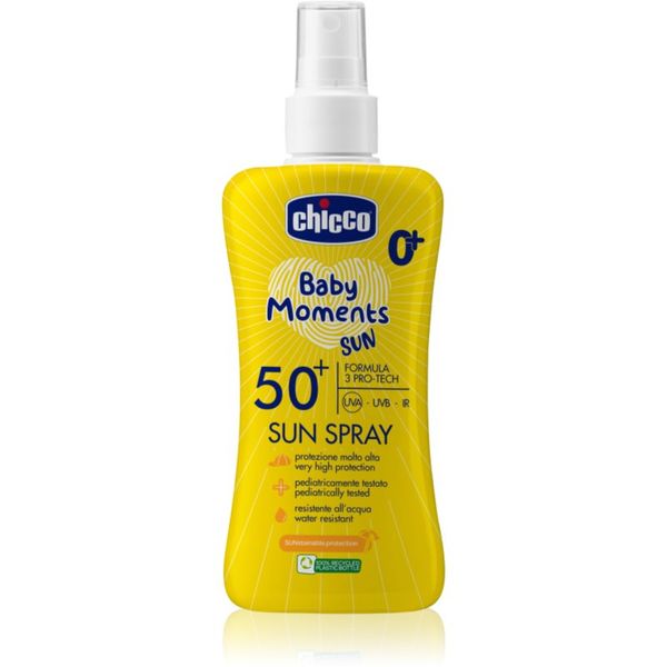 Chicco Chicco Baby Moments Sun sprej za sunčanje za djecu SPF 50+ 0 m+ 150 ml