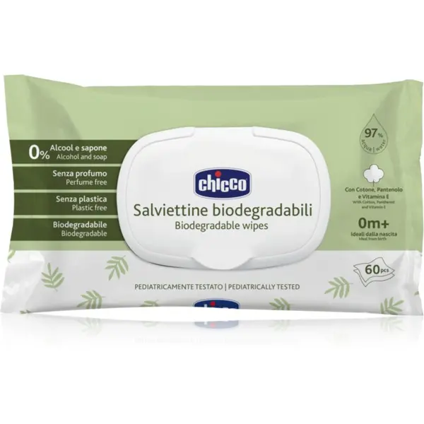 Chicco Chicco Biodegradable Baby Wipes dječje nježne vlažne maramice 60 kom