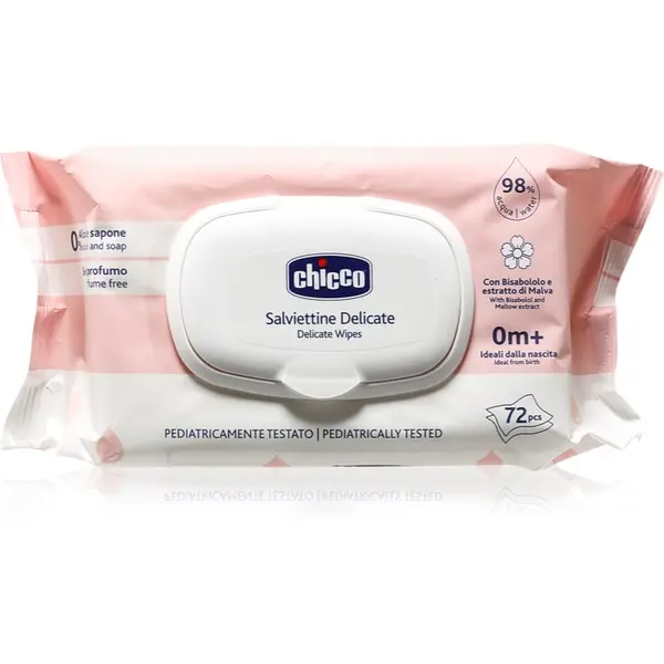 Chicco Chicco Delicate Wipes Chamomile vlažne maramice za djecu s kamilicom 0m+ 72 kom