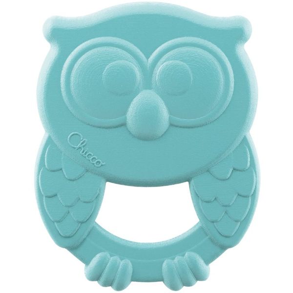 Chicco Chicco Eco+ Owly Teether grickalica za bebe Blue 3 m+ 1 kom