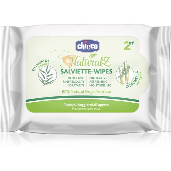 Chicco Chicco NaturalZ Protective & Refreshing Wipes maramice protiv komaraca 2 m+ 20 kom