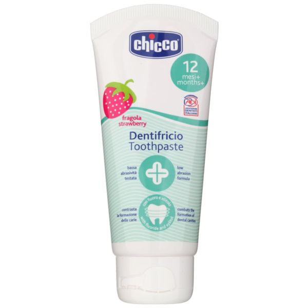 Chicco Chicco Oral Care Toothpaste zubna pasta za djecu okus Strawberry 12 m+ 50 ml
