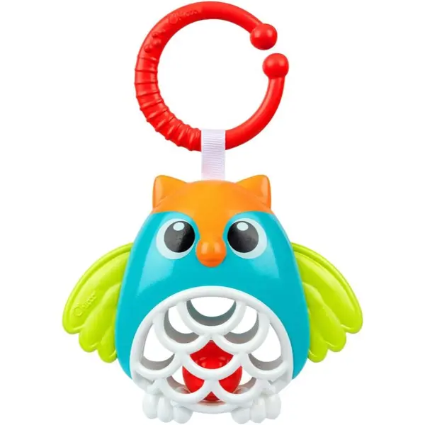 Chicco Chicco Owl Rattle viseća igračka kontrastnih boja sa zvečkom 1 kom