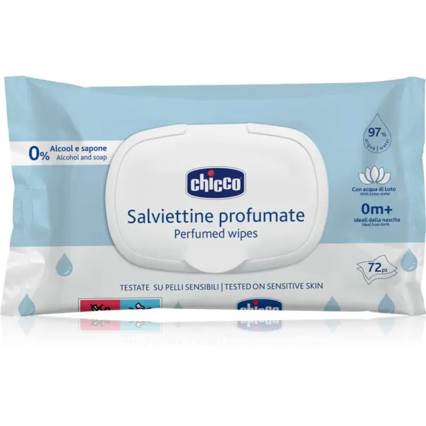 Chicco Chicco Perfumed Wipes 0m+ vlažne maramice za djecu blagog mirisa 72 kom