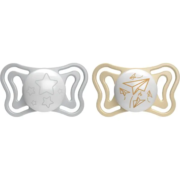 Chicco Chicco Physio Light Physio Forma Night duda 6-16 m Grey/Gold 2 kom