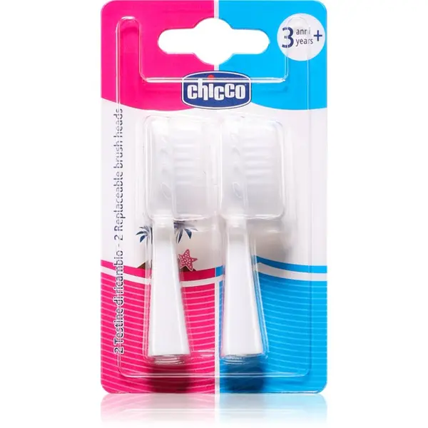 Chicco Chicco Replaceable Brush Heads 3y+ zamjenske glave za zubnu četkicu 2 kom