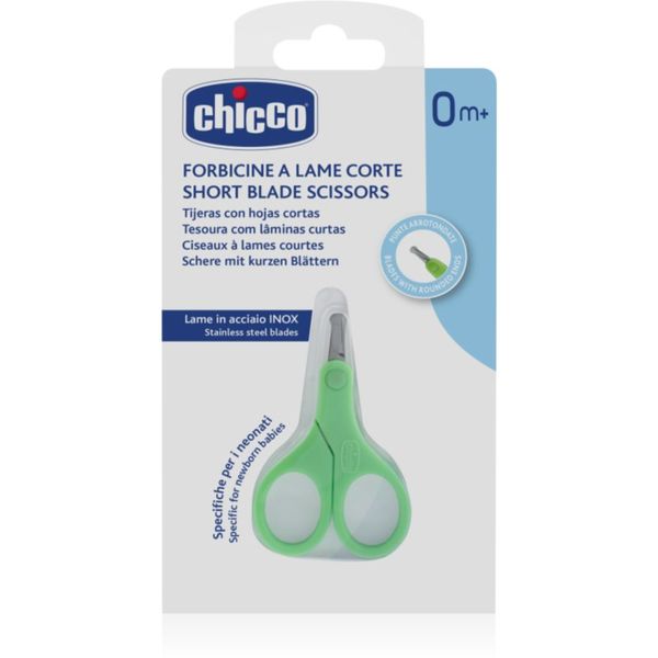 Chicco Chicco Short Blade Scissors dječje škarice za nokte sa zaobljenim vrhom 0 m+ 1 kom