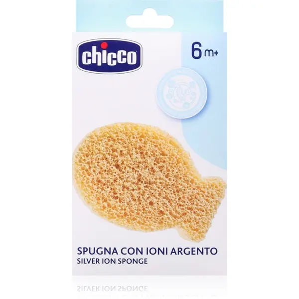 Chicco Chicco Silver Ion Sponge 6m+ dječja spužva za kupanje s ionima srebra 1 kom