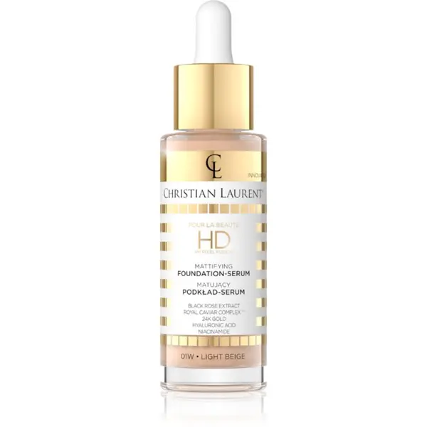 Christian Laurent Christian Laurent Pour La Beauté HD 4M Pixel Fusion posvjetljujući serum kao baza za lice nijansa 01 Light Beige 32 ml