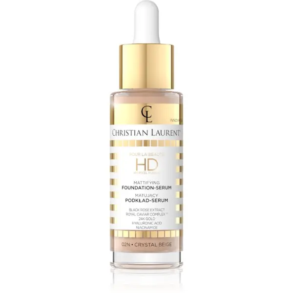 Christian Laurent Christian Laurent Pour La Beauté HD 4M Pixel Fusion posvjetljujući serum kao baza za lice nijansa 02 Crystal Beige 32 ml