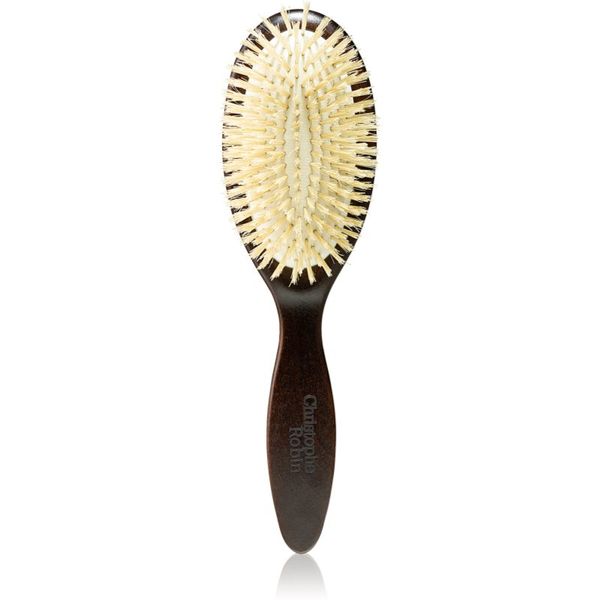 Christophe Robin Christophe Robin Detangling Hairbrush drvena četka za kosu s čekinjama divlje svinje 1 kom