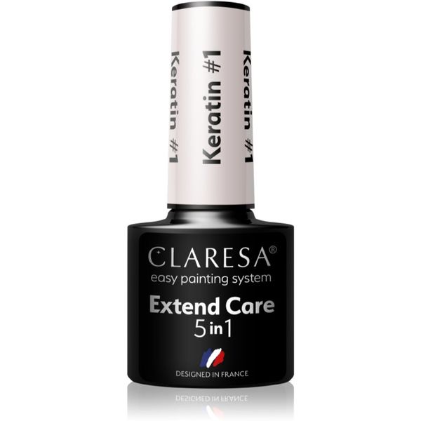 Claresa Claresa Extend Care 5 in 1 Keratin bazni lak za gel nokte s hranjivim učinkom nijansa #1 5 g