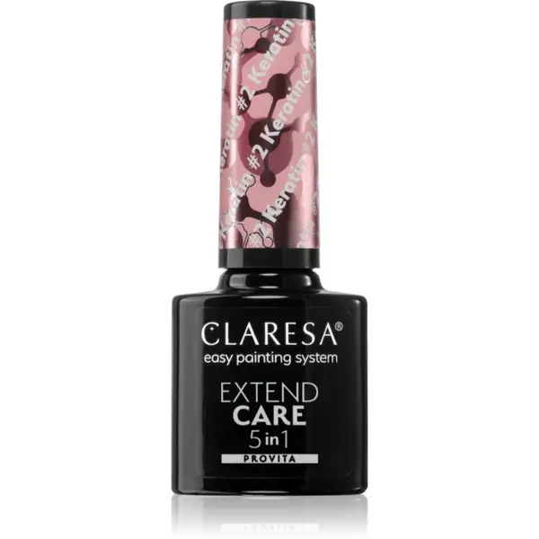 Claresa Claresa Extend Care 5 in 1 Keratin bazni lak za gel nokte s hranjivim učinkom nijansa #2 5 g