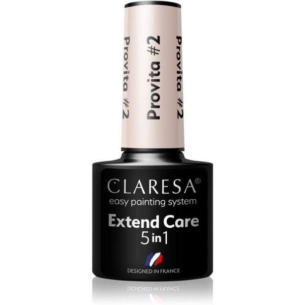 Claresa Claresa Extend Care 5 in 1 Provita bazni lak za gel nokte s regenerirajućim učinkom nijansa #2 5 g