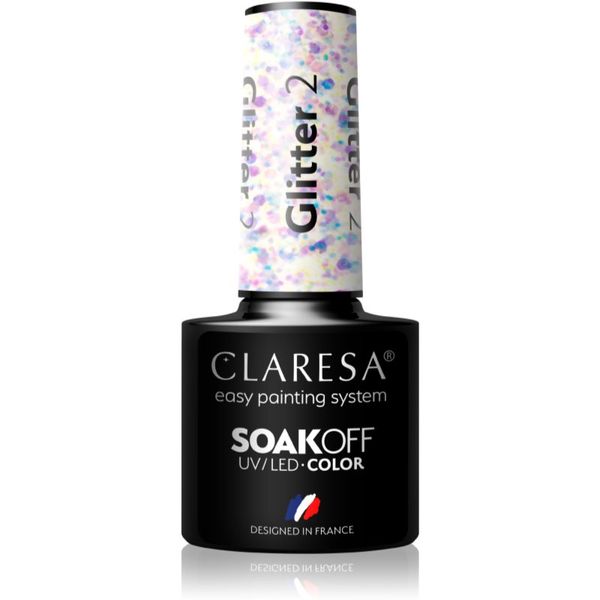 Claresa Claresa SoakOff UV/LED Color Glitter gel lak za nokte nijansa 2 5 g