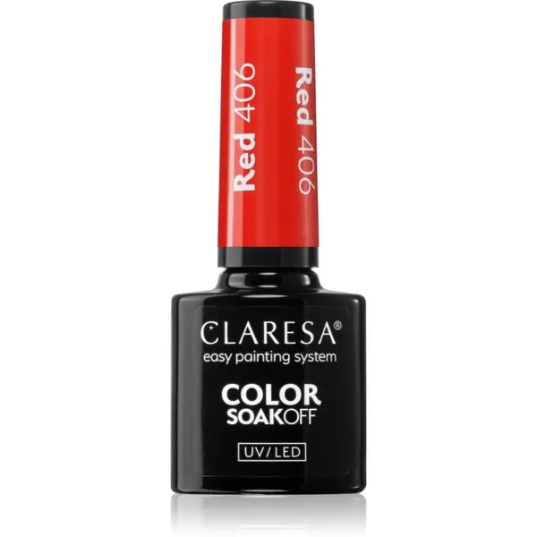 Claresa Claresa SoakOff UV/LED Color Rainbow Explosion gel lak za nokte nijansa RED 406 5 g