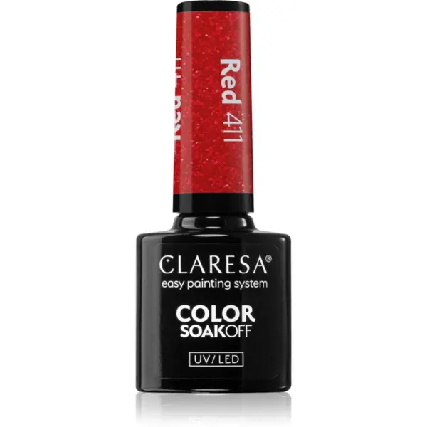 Claresa Claresa SoakOff UV/LED Color Sunny Garden gel lak za nokte nijansa Red 411 5 g