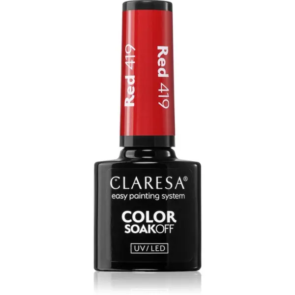 Claresa Claresa SoakOff UV/LED Color Warm Feelings gel lak za nokte nijansa Red 419 5 g