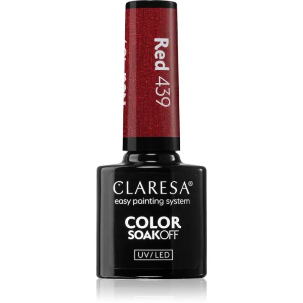 Claresa Claresa SoakOff UV/LED Color Warm Feelings gel lak za nokte nijansa Red 439 5 g